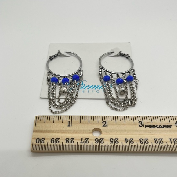 Premier Designs New Old Stock Necklace Earrings Set Silver Tone Rhinestones - Picture 6 of 6